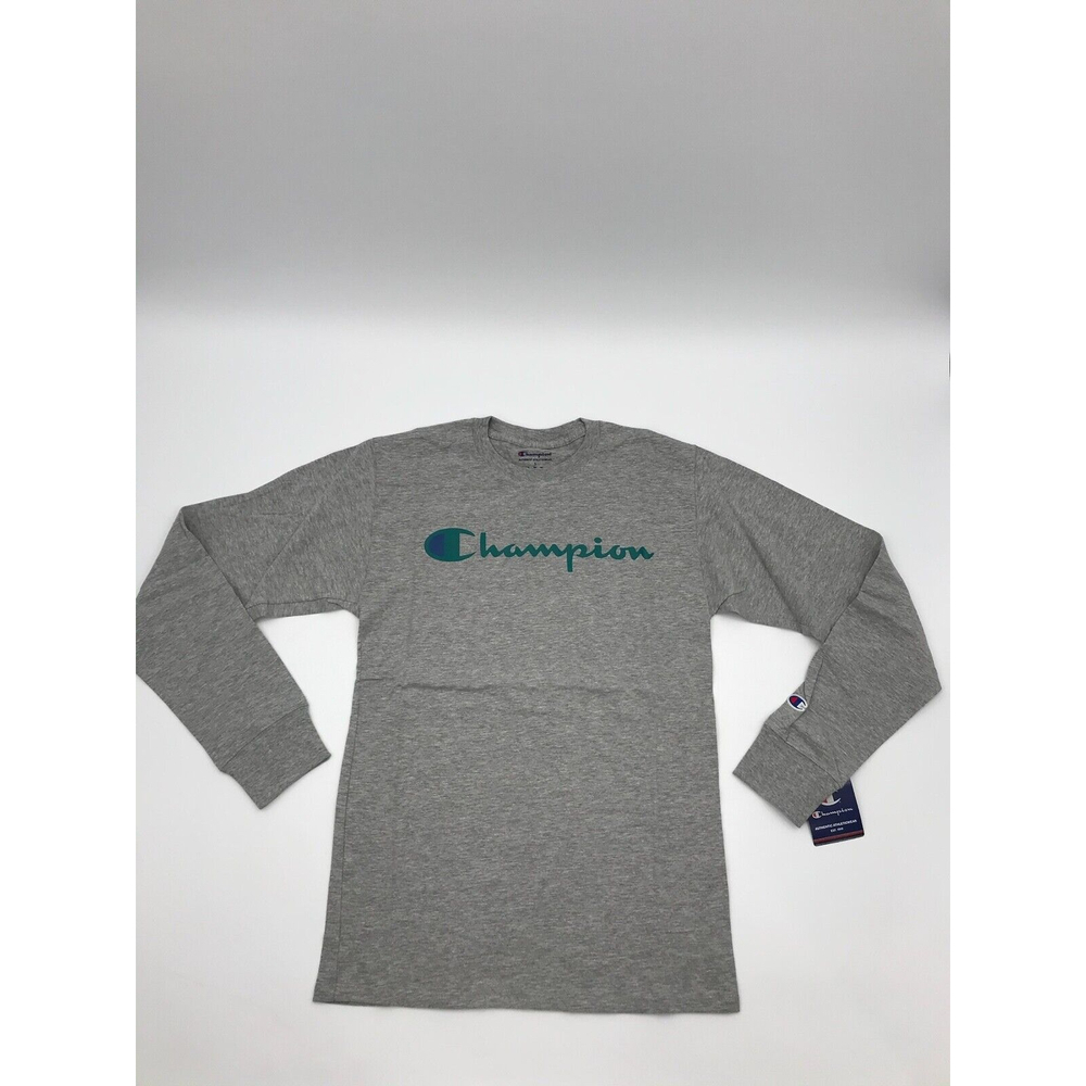 Champion Women’s Grey Logo Long-Sleeve Shirt size Small